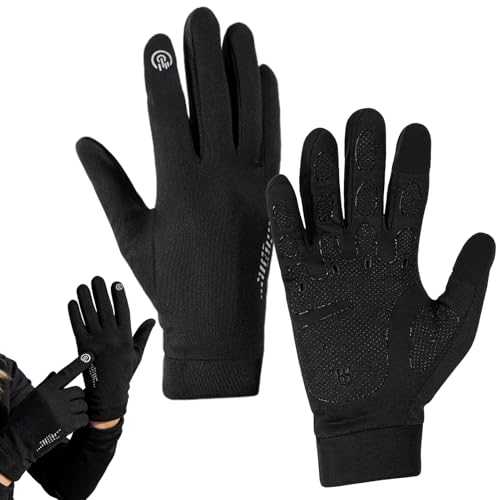 Guantes de invierno genéricos para bicicleta, equipo de exterior completo para clima frío, guantes de esquí compatibles con pantallas táctiles, uso versátil para caminar, senderismo,