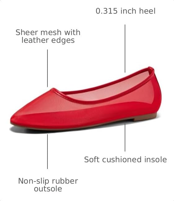 Image of Coutgo Women's Mesh Ballet Flats