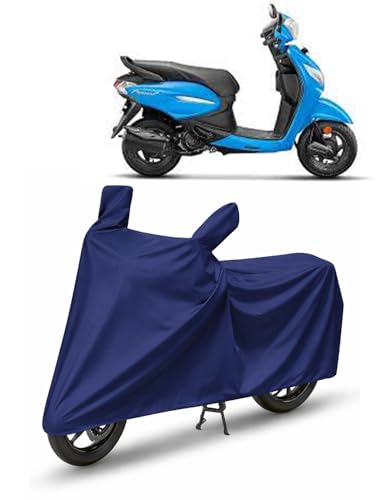 Image of Bike /SCOOTY Cover for Hero Pleasure with Side Mirror Pocket & Buckle Belt | HIGH Material Quality | Weather Resistant