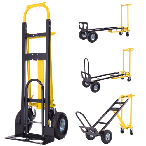 Image of 4-in-1 Convertible Hand Truck Dolly, 1000 LBS Heavy Duty Steel Moving Cart