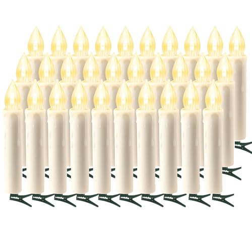 Koopower 30er LED Kerzen mit Timer, IP64 Dimmbar Kerzenlichter...