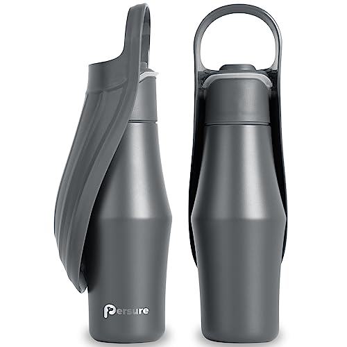 Persure 27 OZ Dog Water Bottle Portable Stainless Steel Convenient Pet Water Dispenser