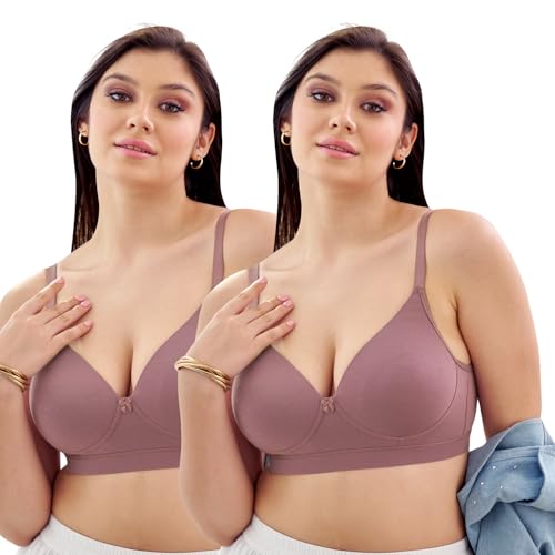 Image of MAASHIE M5505 Women's Padded Foam Cups Full Coverage Non Wired T-Shirt Bra