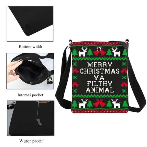 CMNIM 90s Christmas Movie Gift Funny Christmas Crossbody Merry Christmas Gift Christmas Movie Quotes Crossbody Purse3