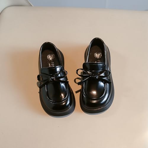 Image of Toddler Girls Mary Jane Dress Shoes Little Kids Ballet Flats Bowkont Flower Wedding Party School Princess Shoes
