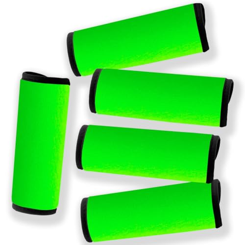 Image of Neoprene Luggage Handle Wrap-Luggage Identifiers For Suitcase Unqiue Bright Neon Green Luggage Tags /Markers For Travel Accessories Bag