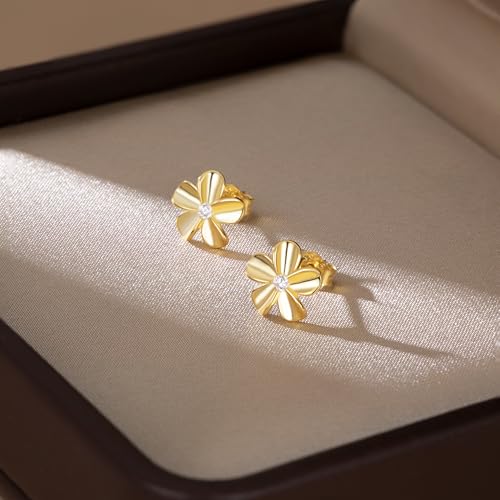 SLUYNZ Solid 925 Sterling Silver Flower Earrings Stud for Women Teens Plumeria Flower Stud Earrings Spring4