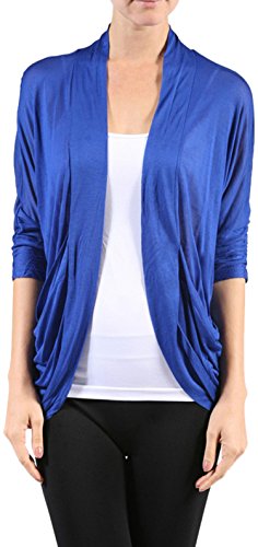 Image of ToBeInStyle Womens Open Front Casual Shrug Lightweight Layering Cardigan Sleeveless or Short Sleeve
