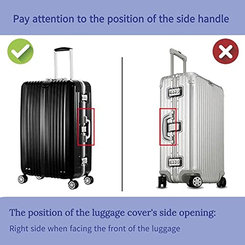 7-Mi Luggage Covers Washable Suitcase Protector Anti-Scratch Dustproof Protective Fits 19 To 32 Inch Luggages Black L thumb #2