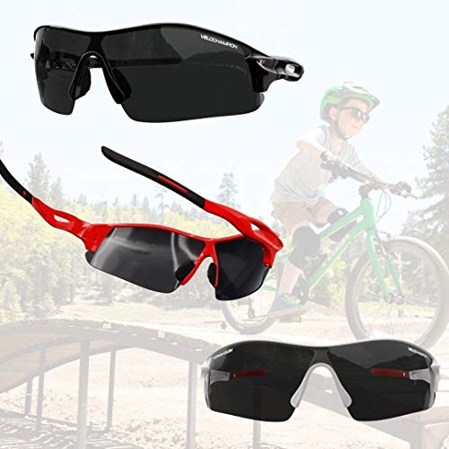 VeloChampion Lunettes de Soleil Warp pour Les Enfants. Unisexe, pour garçons ou Filles. Cool, Lunettes de Soleil à la Mode pour Le Cyclisme. Protection UV400, UVA, UVB et de catégorie 3. - Image 3