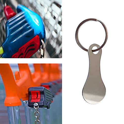 4 Pezzi Chiave per Carrello della Spesa in Acciaio...