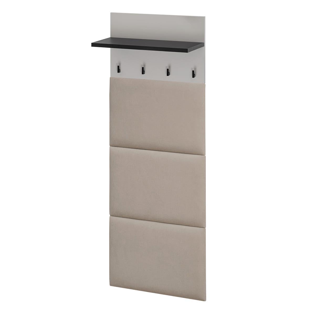 Paris Prix Ensemble Vestiaire Rembourré 3P Hugo 90cm Gris & Noir