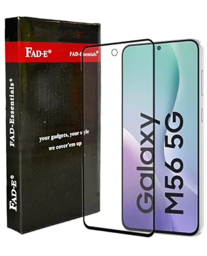Image of FAD-E Tempered Glass Screen Protector Guard Compatible for Samsung Galaxy M56 5G / F56 5G (Transparent)