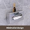 Y-in Hand Tissue Box Cover, Rectangular Mirror Wall Mounted Facial Paper Holder Dispenser, Prefert for Storage on Bathroom Vanity, Kitchen, Night Stand, Countertops Office and Car. #1