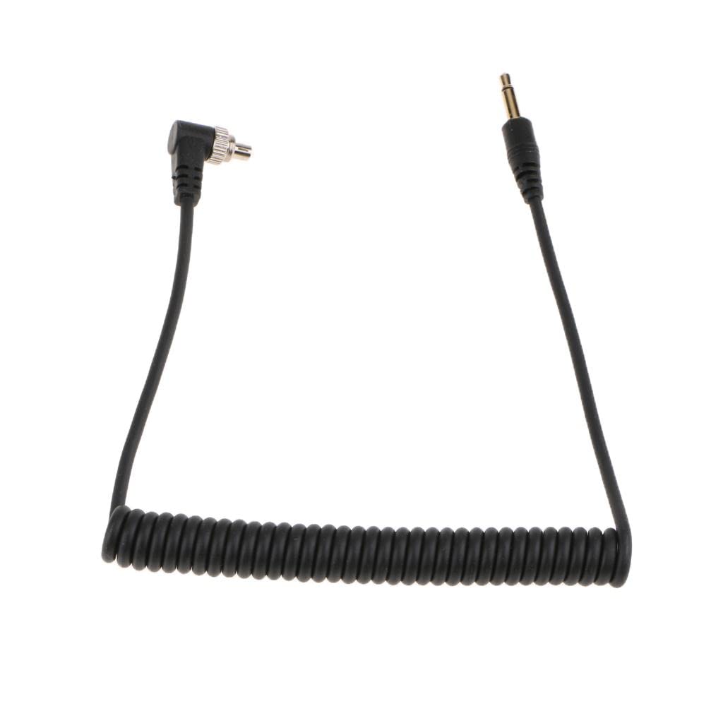 ECOMISTIQ® 3.5mm to Male Flash PC Sync Cable Cord Screw Lock for Canon SLR Camera|Cameras & Photo| Flashes & Flash Accessories | Sync Cords-image-5