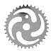 Wald Chrome Plated BMX/Single Speed Bicycle Chainring (36T)