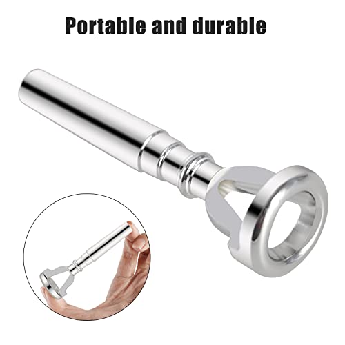 image for EASTROCK Silver Plated Bb Trumpet Mouthpiece Exercise Device Made of B