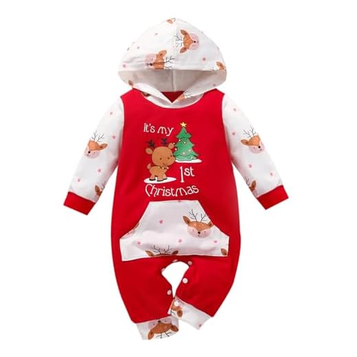 TaimeiMao Body Bavidad Bebés,My First Christmas Disfraz Bebe Navidad,Pijama Bebe Navidad,Ropa Bebe Niño Niña 0-6 Meses (3-6 Meses, Rojo)