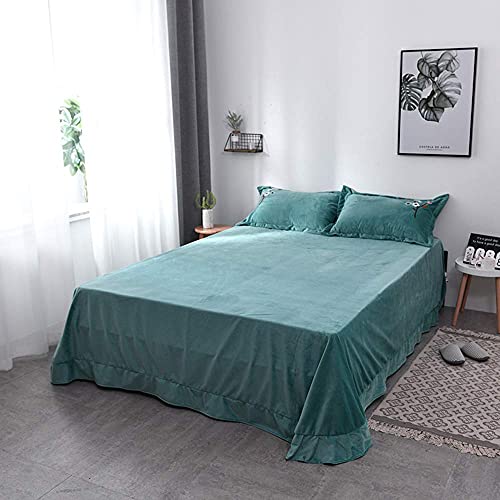 Conjunto de capa de edredom de flanela de veludo, 4 peças, conjunto de cama pesado, tecido grosso e