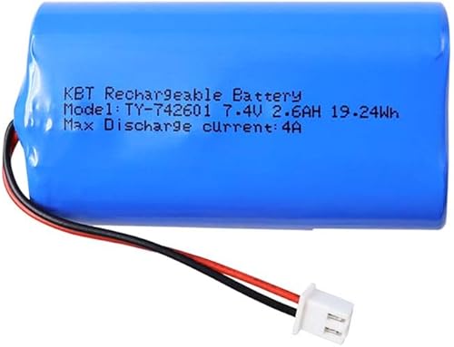 KBT - Batería recargable de iones de litio de 7,4 V y 2600 mAh, JST-XH2.542P Plug baterías de iones de litio para productos electrónicos, juguetes,