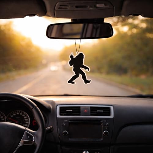 Image of Funny Car Air Freshener (3 Pack) - Bigfoot Sasquatch Air Freshener for Car, Novelty Gag Gift, Hanging Auto Air Freshener, Funny Car Accessories for Men Women