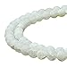 JARTC Nature Frost Cracked Dream Fire Dragon Veins Agate beads Round Stone beads for jewelry making DIY Bracelets Necklaces 15" (8mm, white)