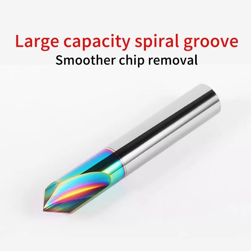 90° HRC55 Chamfer End Mill Carbide Chamfering Milling Cutter V Router Bit 3-12mm Metal CNC Machine Tools,6x6Dx50Lx90deg