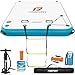 FBSPORT Inflatable Floating Dock,6ft/ 8ft/10ft Water Dock Float Platform Island Raft Mat with None-Slip Surface,6 Inch Thick PVC Construction,Air Raft Platform for Pool Beach Ocean