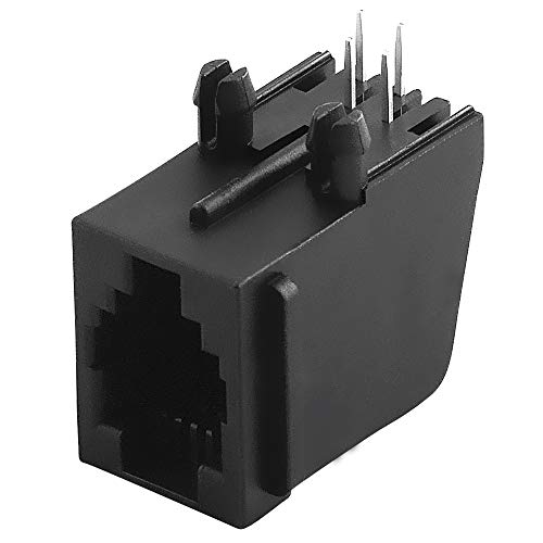 Best Plug Telefon Modular Modem RJ10 Einbau-Buchse Terminal weiblich, Schwarz Cover