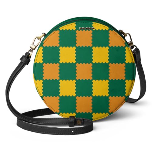 Image of DailyObjects Orbis Round Sling Crossbody Bag For Women| Beautiful Print Vegan Leather Purse With Slip Pocket Inside| Zip Closure & Adjustable Strap| Storage Space For Essentials