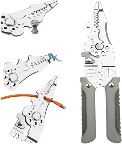 Image of Inditrust All in 1 Multifunction Stainless Steel Wire Stripper /Wire Crimping Tool, Wire Cutter, Wire Crimper, Cable Stripper, Wiring Tools and Multi-Function Hand Tool (ALL IN 1)