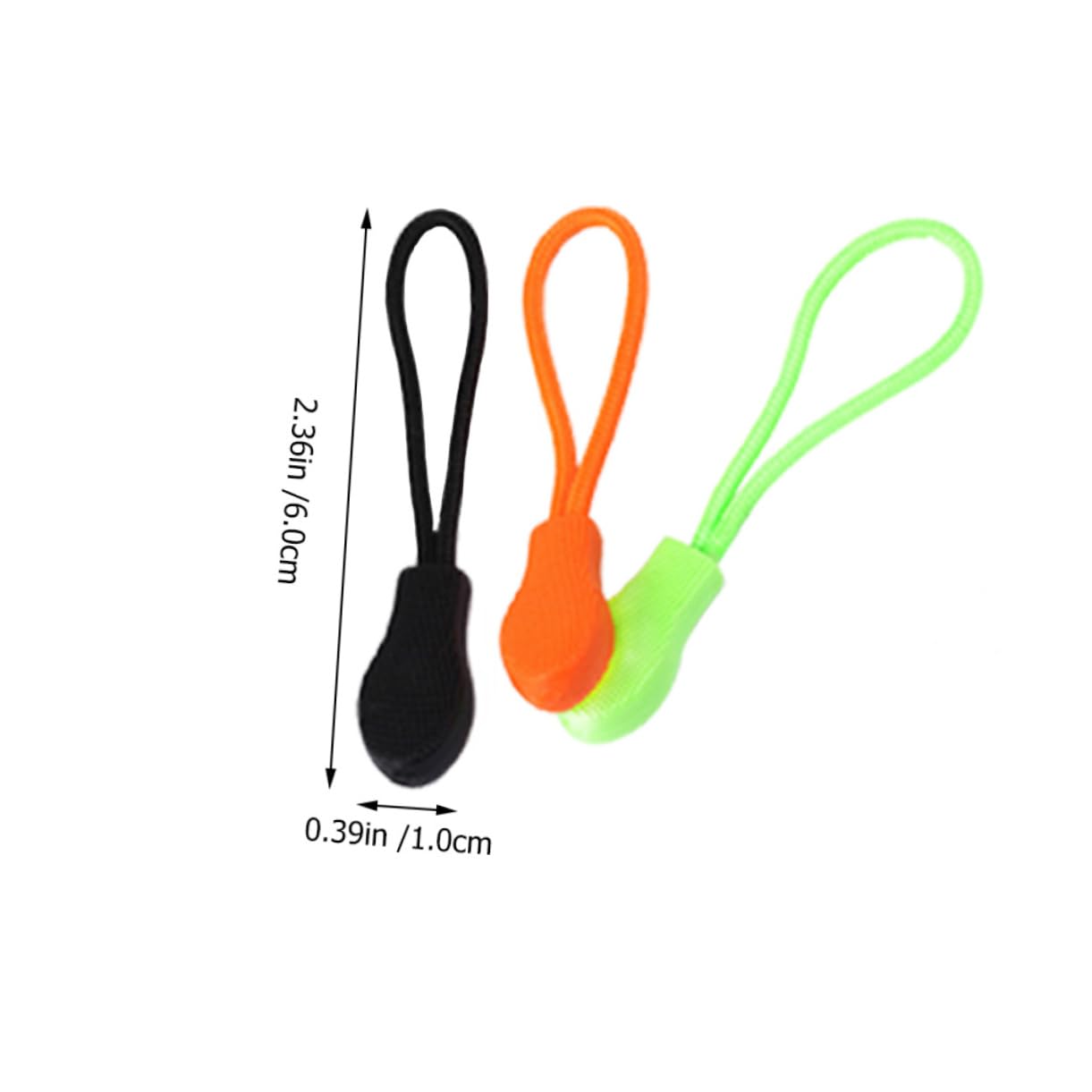 HOMSFOU 15pcs Zipper Puller Assortment Multi- Plastic Pulls Cord for Suitcases Luggage and Handbags