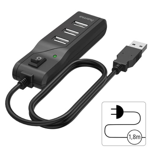 Hub Usb, 4 Porte, Usb 2.0, 480 Mbit/S, Interruttore On/Off - Hub USB - Immagine 3