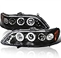 Spec-D Tuning LED Black Projector Headlight Compatible with 1998-2002 Honda Accord 2/4 Door Left + Right Pair Headlamps Assembly