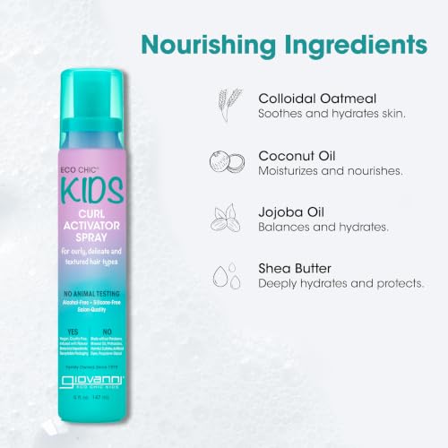 GIOVANNI Eco Chic Kids Curl Activator Spray, 5 Fl Oz (Pack de 2) miniatura 2