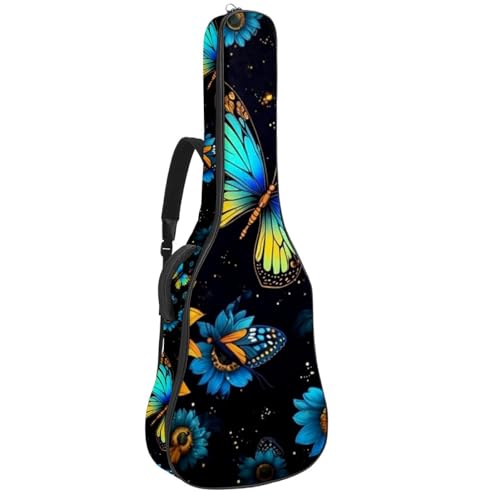 JRHEJTFZ Housse pour guitare acoustique de 1,9 cm d’épaisseur – Imperméable – Durable et élégant – Motif papillon bleu tournesol, Multicolore 5., 42.9×16.9×4.7 in, Motif imprimé tendance - Les Beatles, Paul McCartney, John Lennon, RIngo Starr, George Harrison JRHEJTFZ Housse pour guitare acoustique de 1,9 cm d'épaisseur - Imperméable - Durable et élégant - Motif papillon bleu tournesol, Multicolore 5., 42.9x16.9x4.7 in, Motif imprimé tendance