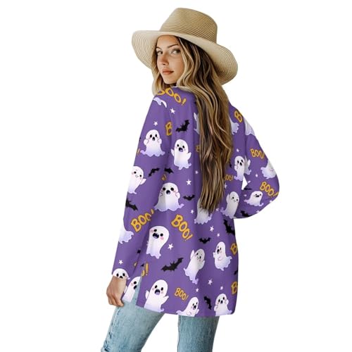 Image of Women's Lightweight Cardigans with Pockets Trendy Long Sleeve Open Front Cardigan Casual Tops Jackets Fall Oufits S-2XL