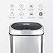 Ninestars DZT-42-9 Automatic Touchless Infrared Motion Sensor Trash Can, 11 Gal 42L, Stainless Steel Base (Oval, Silver/Black Lid)