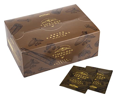 Image of Timeless Blends by The Hillcart Tales Spice Carnival Masala Chai Tea Bags 100 Pieces, Premium Black Masala Tea Leaves Wit Cinnamon, Cardamom and Clove, Refreshing Rich Aroma, 200 gms