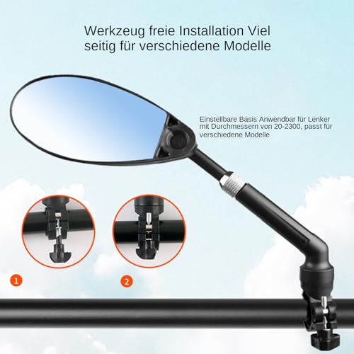 Espejo retrovisor para ciclistas extensible para evitar riesgos en bicicleta 6