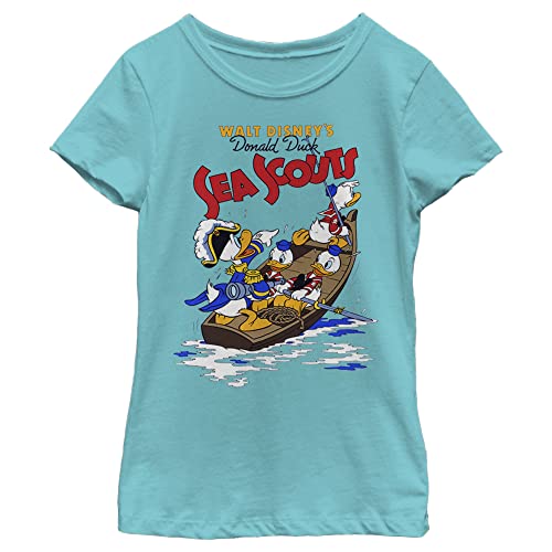 T-shirt Disney Donald Sea Scout fille bleu Tahiti manches courtes XS