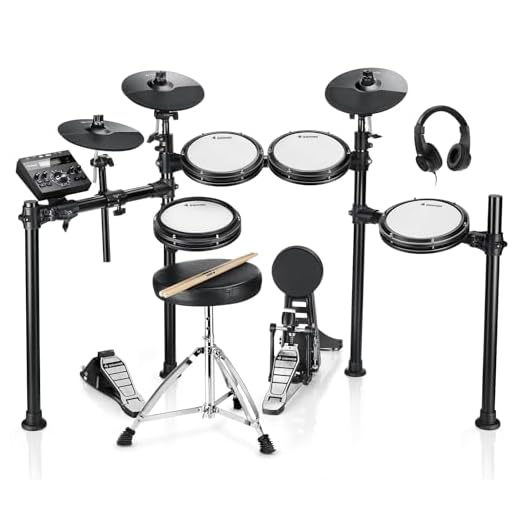 Donner DED-200 Electric Drum Set With Drum Throne/Maple Stick/Earphone/Audio Cable
