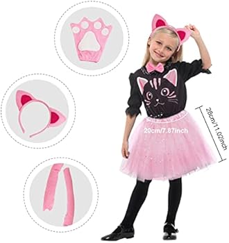 Wicked Costumes Meisjes zwarte kat carnaval kostuum - medium (5-7 jaar