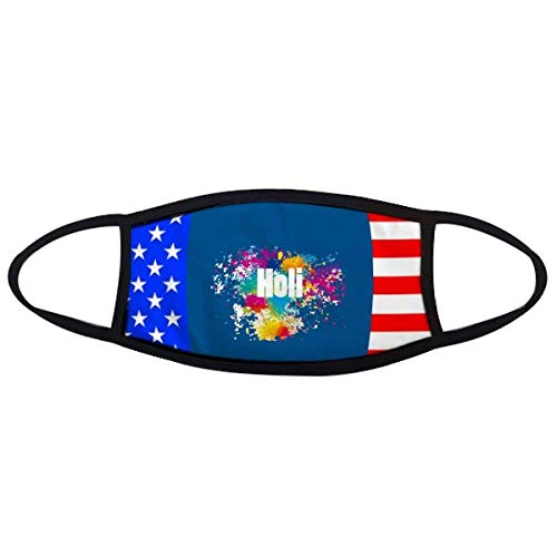 offbb Máscara de fiesta de bruja colorida a prueba de polvo Estrellas Rayas Bandera