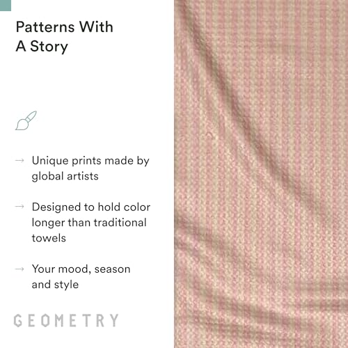 GEOMETRY Spring Kitchen Towels - Quick Dry Microfiber Cloth Spring & Summer Dish Towels for Kitchen Drying - Premium Quick Dry Towel - Strawberry Shortcake Lines, 18" x 30" - 1-Pack - image 5