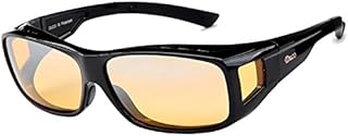 Duco Night Vision Glasses Polarized Wrap Around Prescription Eyewear 8953Y (L Size Black)