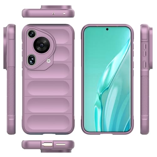 Elubugod Compatible with Huawei Pura 70 Ultra Case Cover,TPU Mobile Phone Soft Compatible with Huawei Pura 70 Ultra HBP-LX9 HBP-AL00 Case Cover Purple