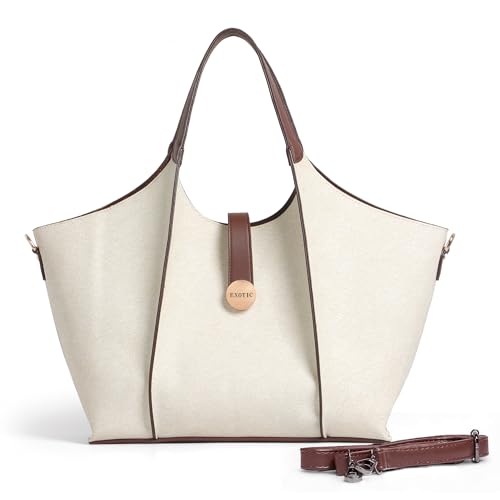 Image of EXOTIC Metropolitan Elegance Signature Canvas Tote top Handle Handbag | For Office | For Work | Laptop Bag | Gift Bag
