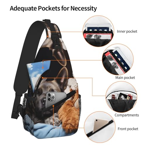 Bolso Sling para mujer y hombre mochila de viaje cruzada miniatura 5