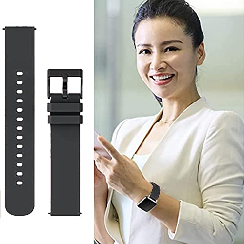 Image of Valente Premium Silicone Buckle 22 mm Watch Strap Compatible with Noise Colorfit Pro 3,Assist,Colorfit Ultra,Oneplus Watch, Fossil Gen 5E, Gen 5(44mm),Realme Watch 2 Pro